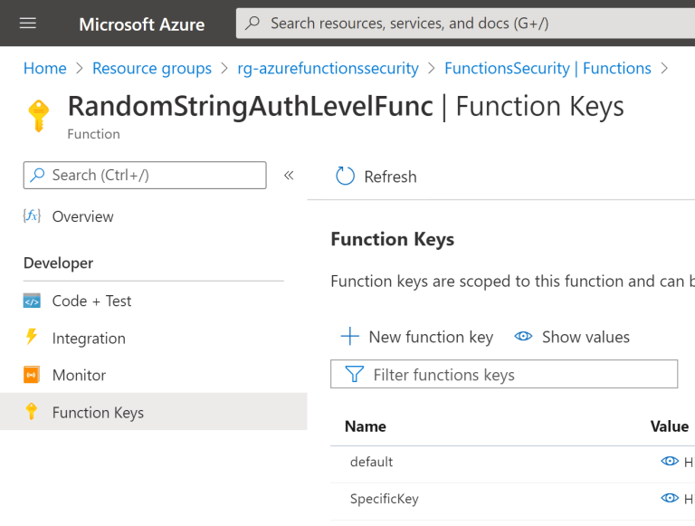 Securing Azure Functions using API Keys | Software Engineering