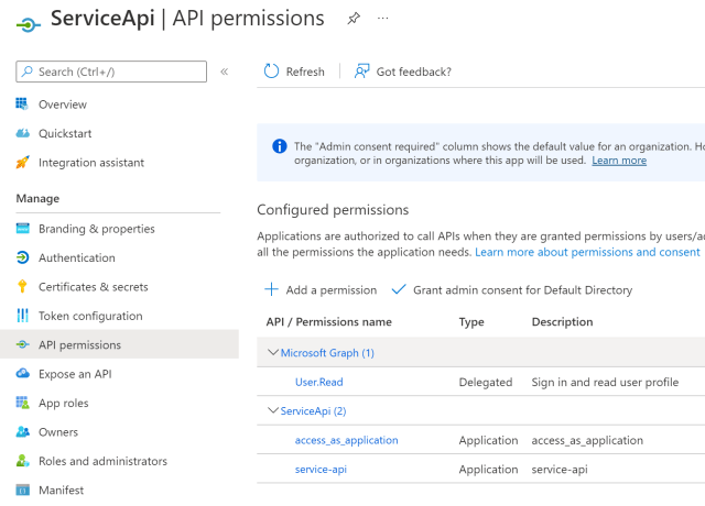Implementing OAuth2 APP to APP security using Azure AD from a Web APP ...